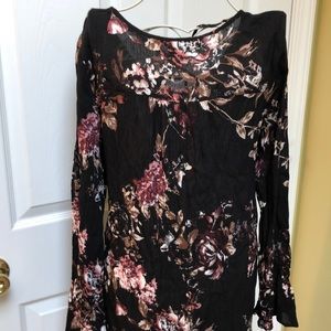 Gypsies and Moondust women’s black floral dress